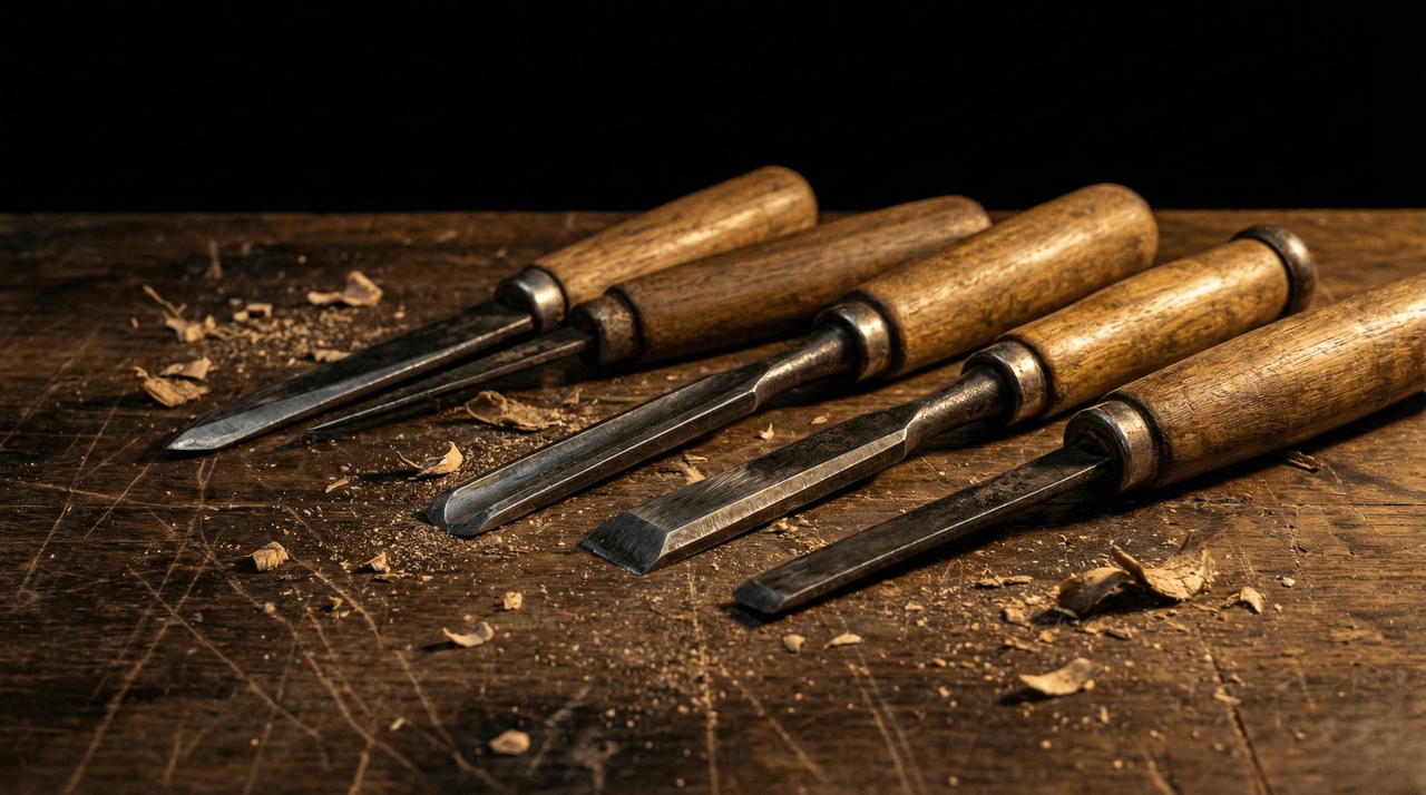 传统木雕工艺匠人手工制作