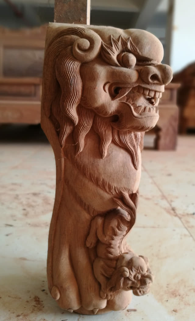 仙鹤楼阁山水浮雕壁板实拍