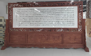 竹影花鸟题材浮雕板实拍