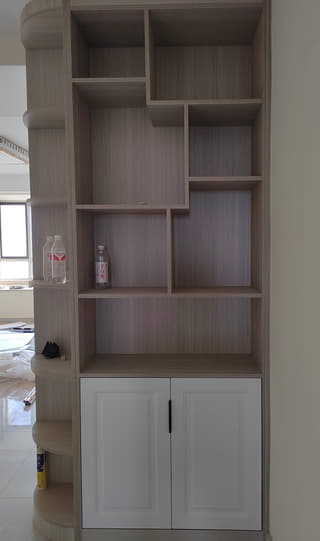 异形格展示柜实拍