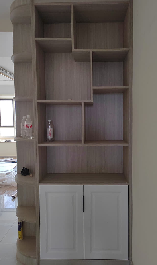 异形格展示柜实拍