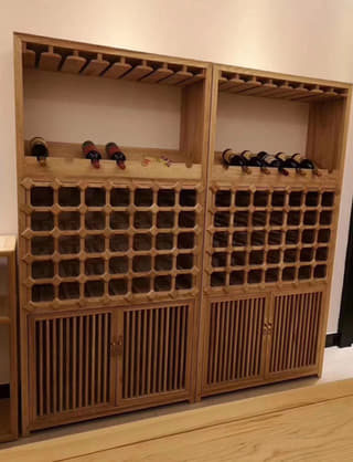 蜂窝酒柜组合实拍