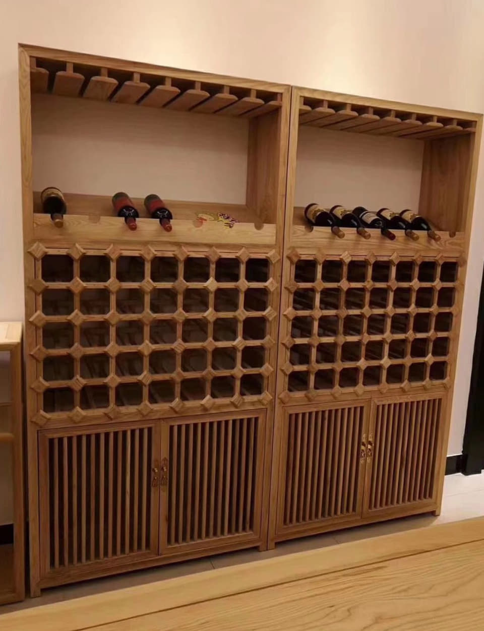 蜂窝酒柜组合实拍