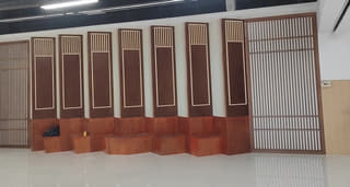 立柱格栅背景墙花格实景