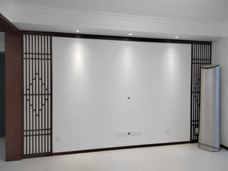 背景墙侧框格栅花格实景