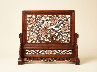 双圆景隔断屏风实景