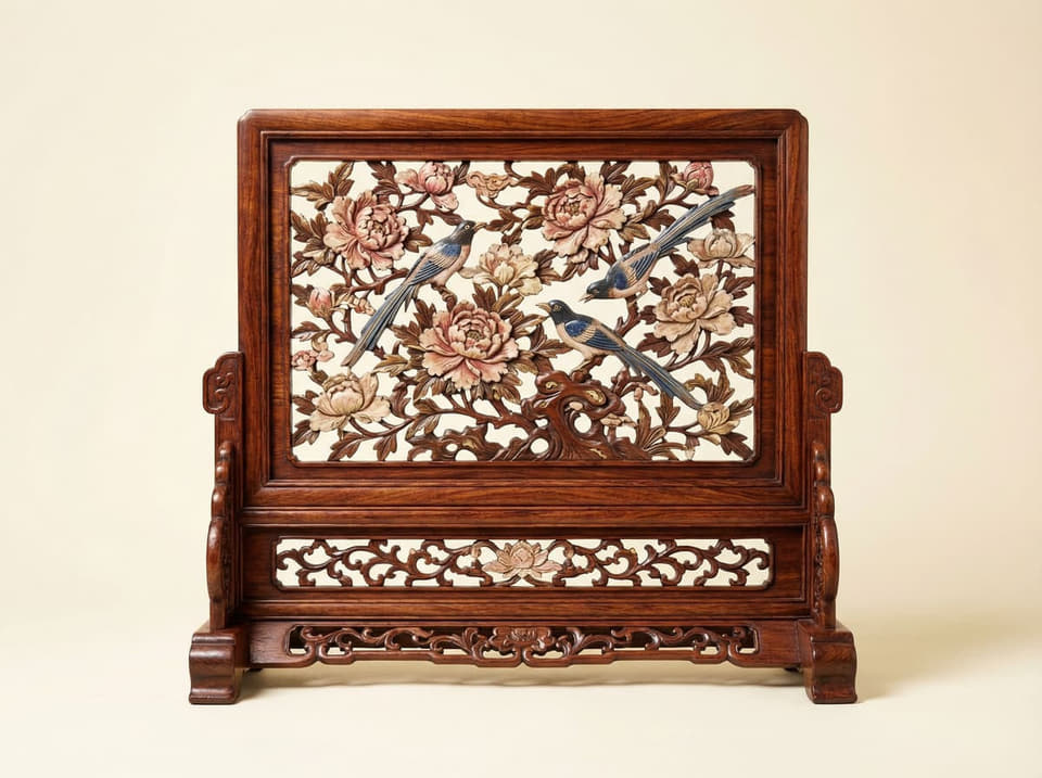 双圆景隔断屏风实景