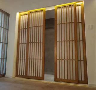 海棠开光花鸟屏风实拍