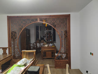 月洞门花格隔断实拍