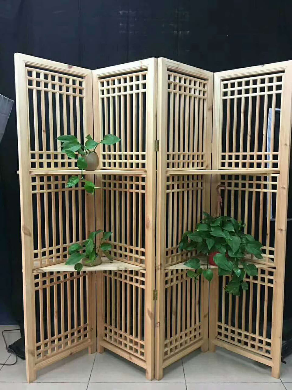 带置物架折屏实拍