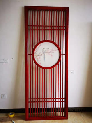 红木圆景单扇屏实拍