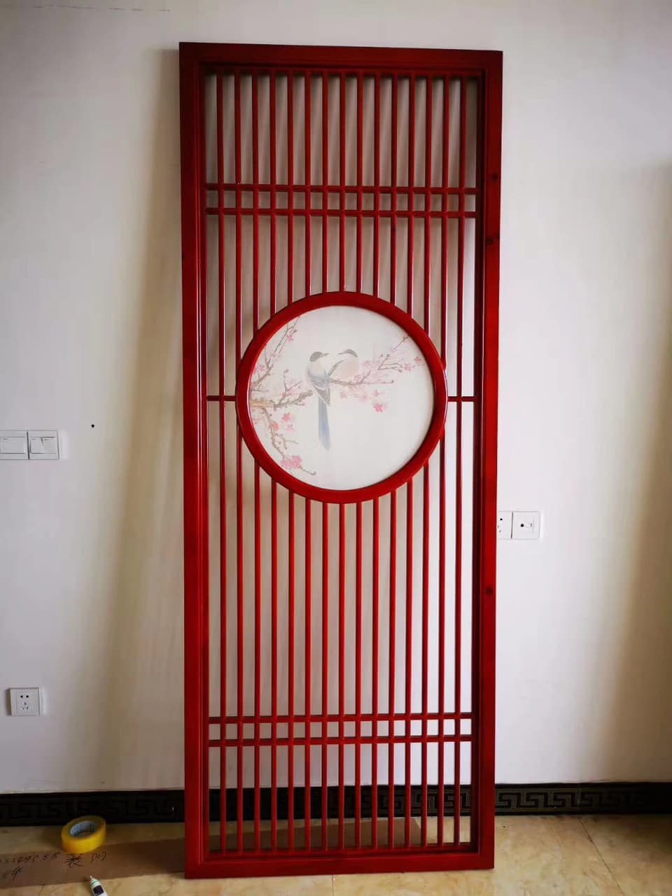 红木圆景单扇屏实拍