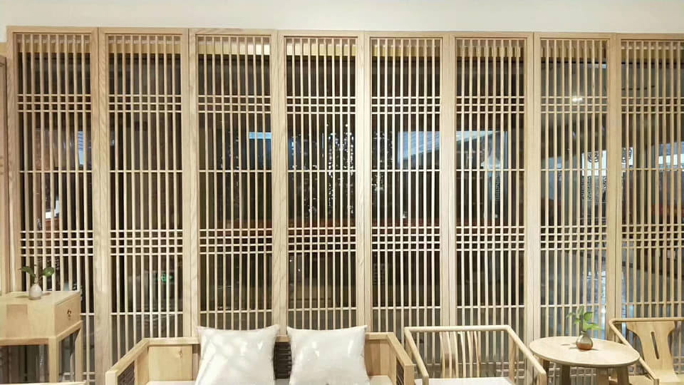 通顶竖栅隔断墙实拍