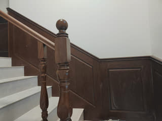 护墙板楼梯扶手实景