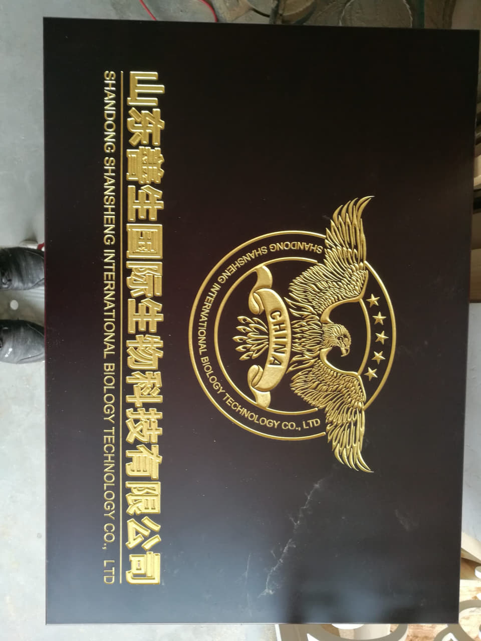 企业徽标竖式招牌实拍